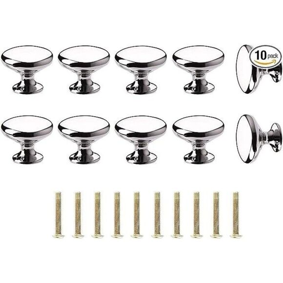 Other - Cosmas 8pk 4950CH Polished Chrome Door Cabinet Hardware Round Mushroom Knob